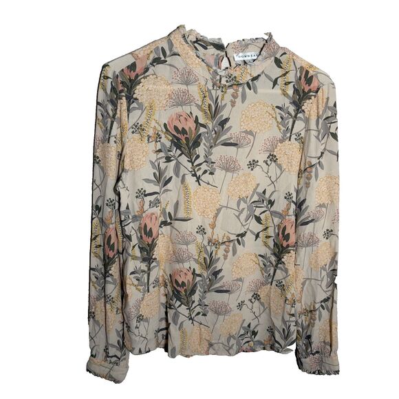 Downeast Blouse Women's Small Long Sleeve Lightweight Top Boho Casual Shirt - Picture 1 of 8